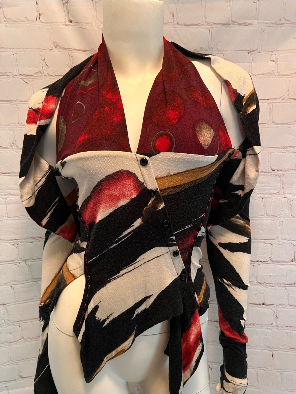 ❤️ Vintage Georges Lévesque Pour Scandale Abstract Print TOP